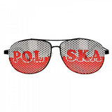 Polska White and Red Soccer Fan Day Shades Sunglasses