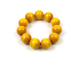 FolkFashion Wooden Bead Necklace and Bracelet Set - Yellow - Taste of Poland
 - 3