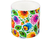 Polish Folk Art Candle - White - Taste of Poland
