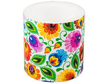 Polish Folk Art Candle - White - Taste of Poland
