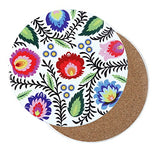 Polish Folk Art Floral Ceramic Coaster