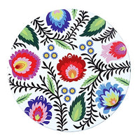 Polish Folk Art Floral Ceramic Trivet