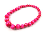 FolkFashion Wooden Bead Necklace and Bracelet Set - Pink - Taste of Poland
 - 2