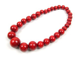 FolkFashion Wooden Bead Necklace and Bracelet Set - Red - Taste of Poland
 - 2