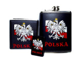 Black Polska Eagle on Flag Flask, Cigarette Case & Lighter Set - Taste of Poland
 - 2