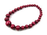 FolkFashion Wooden Bead Necklace and Bracelet Set - Cherry - Taste of Poland
 - 2