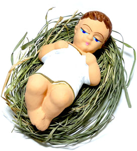 4" Baby Jesus Laying on Natural Hay - Taste of Poland

