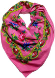 Traditional Polish Folk Head Scarf - Royal Collection - Pink - Taste of Poland
 - 1