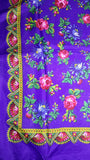 Traditional Polish Folk Head Scarf - Royal Collection - Blue - Taste of Poland
 - 2