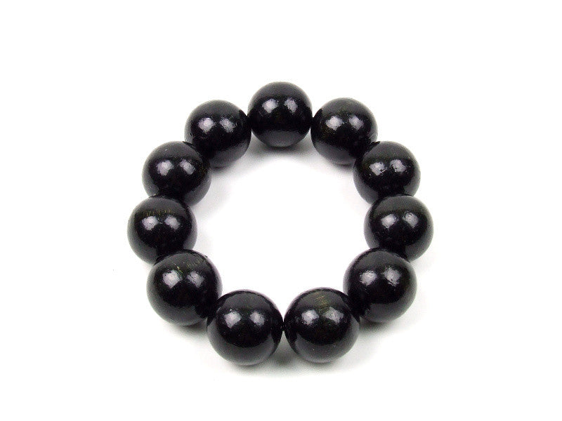 FolkFashion Wooden Bead Necklace and Bracelet Set - Black - Taste of Poland
 - 3