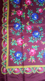 Traditional Polish Folk Head Scarf - Royal Collection - Burgundy - Taste of Poland
 - 2