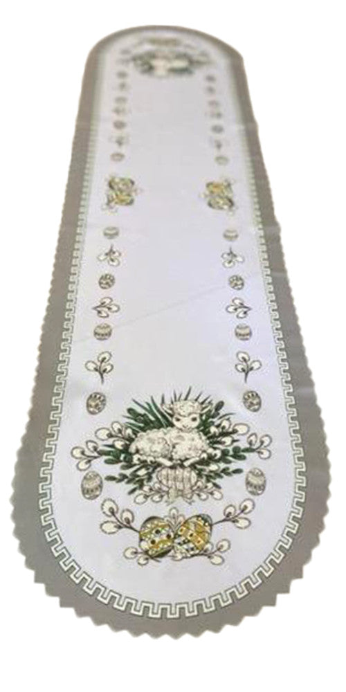 Polish Traditional Easter Lamb Table Runner 53"x14"