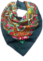 Traditional Paisley Folk Head Scarf - Green - Taste of Poland
 - 1