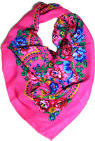 Traditional Polish Folk Head Scarf - Pink - Taste of Poland
 - 1