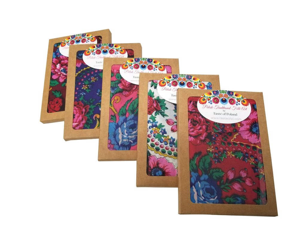 Traditional Polish Folk Head Scarf - Blue