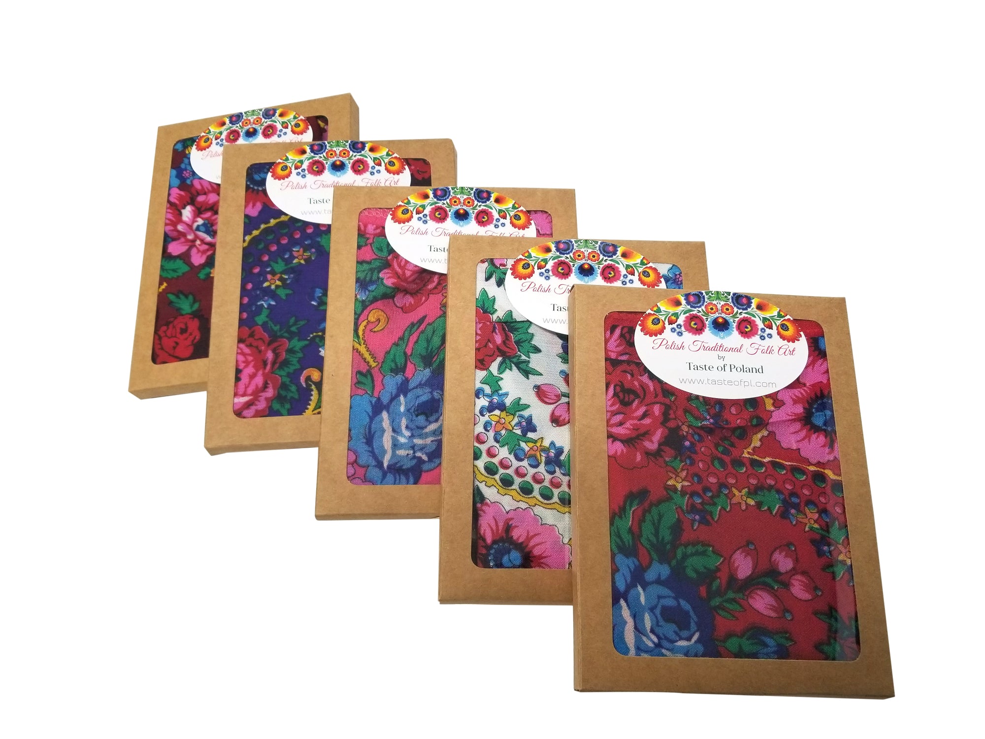 Traditional Polish Folk Head Scarf - Red