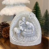 Christmas Nativity Creche Candle with Diode Multicolored LED Changing Lights