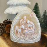 Christmas Nativity Creche Candle with Diode Multicolored LED Changing Lights