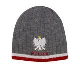Knitted Polska Winter Hat with White Eagle