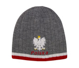 Knitted Polska Winter Hat with White Eagle