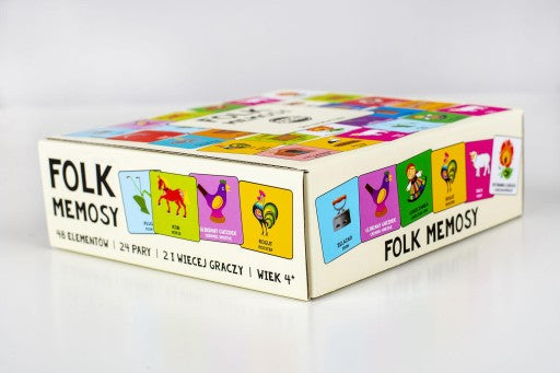 Polish Folk Art Memory Matching Game (MEMOSY), for Families and Kids Ages 4+