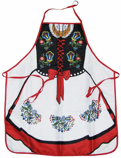 Polish Kashubian Folk Art Costume Kitchen Apron