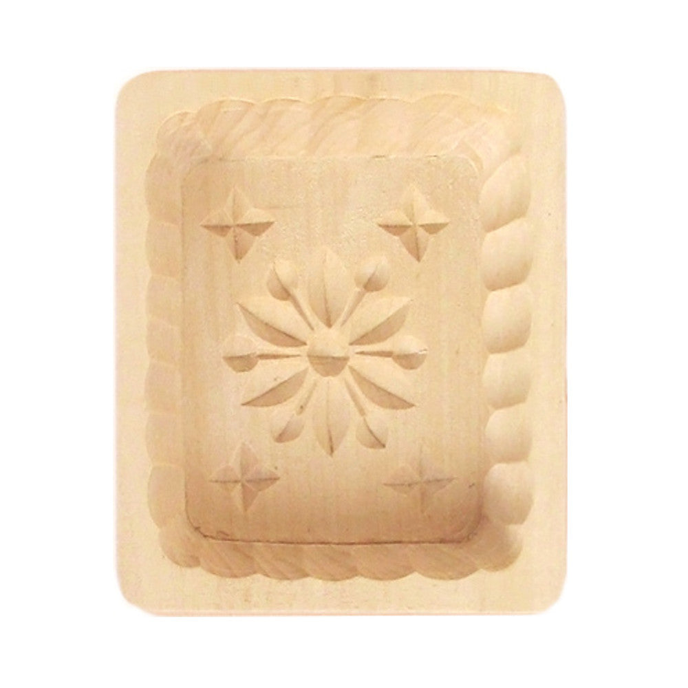 Wooden Butter Mold Christmas Snowflake