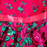 Handmade Baby Girl Toddler Polish Floral Folk Art Dress, Red S (3-4 Years)