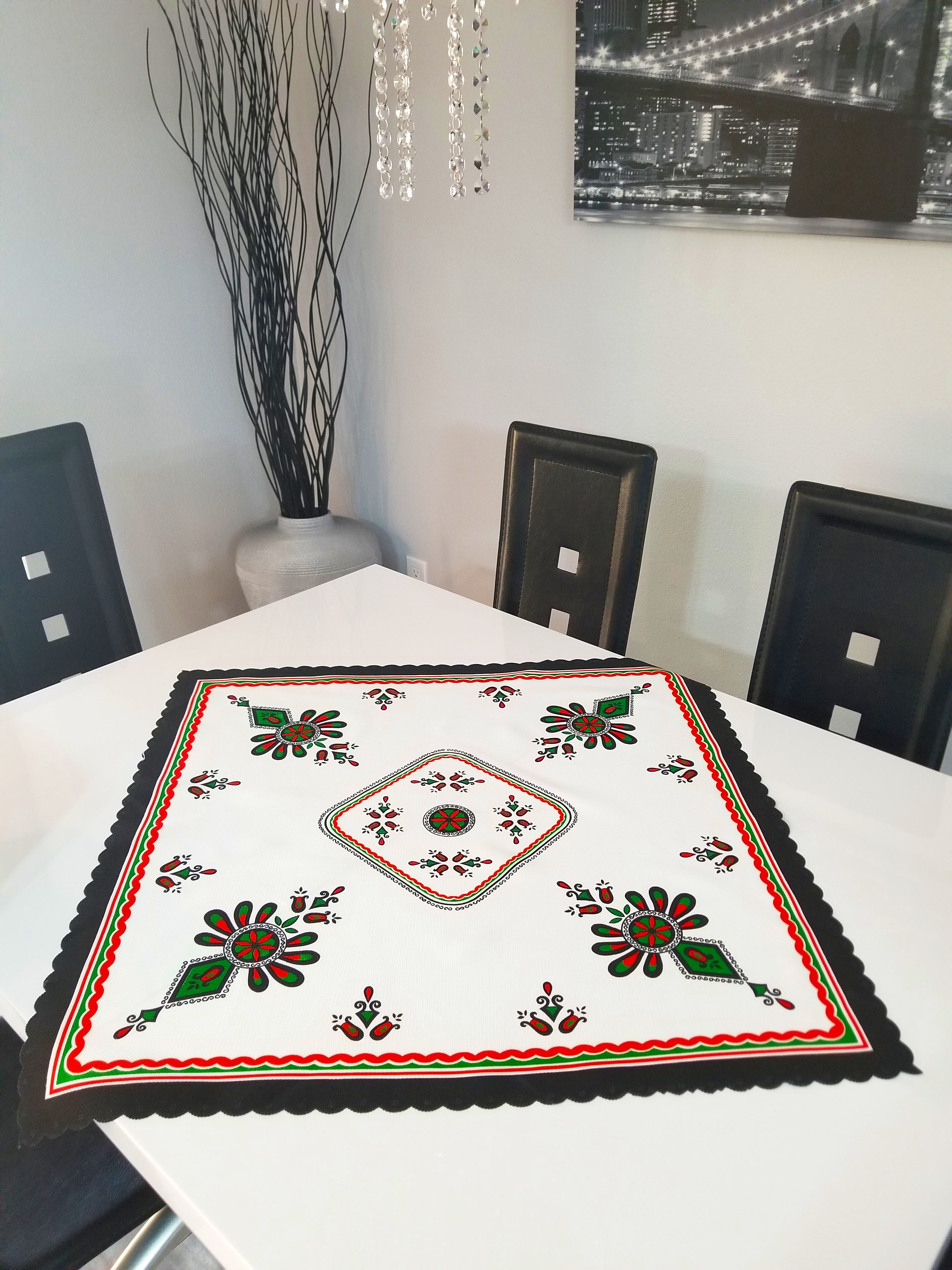 Polish Highlander Parzenica Design Square Table Topper