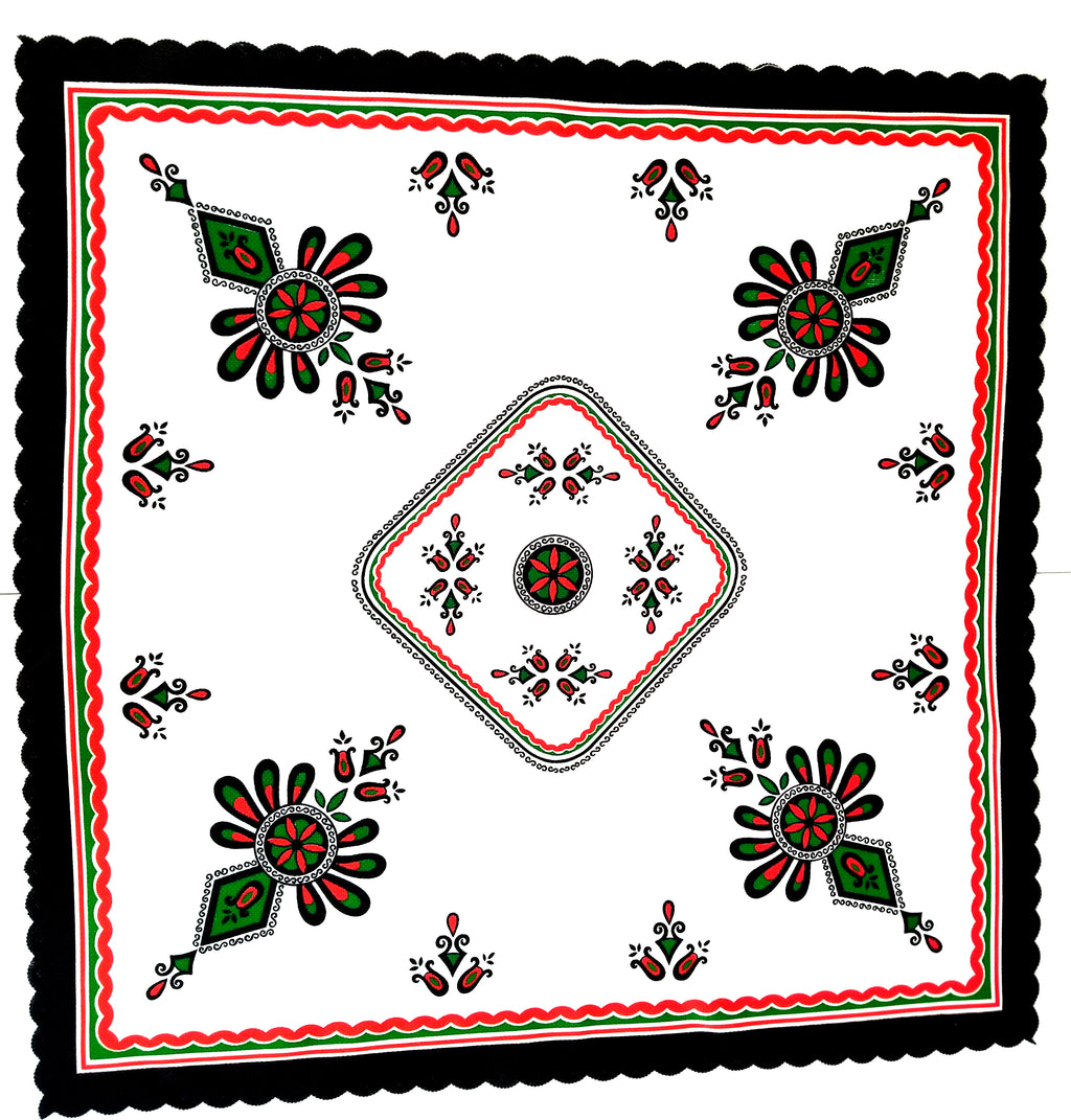 Polish Highlander Parzenica Design Square Table Topper