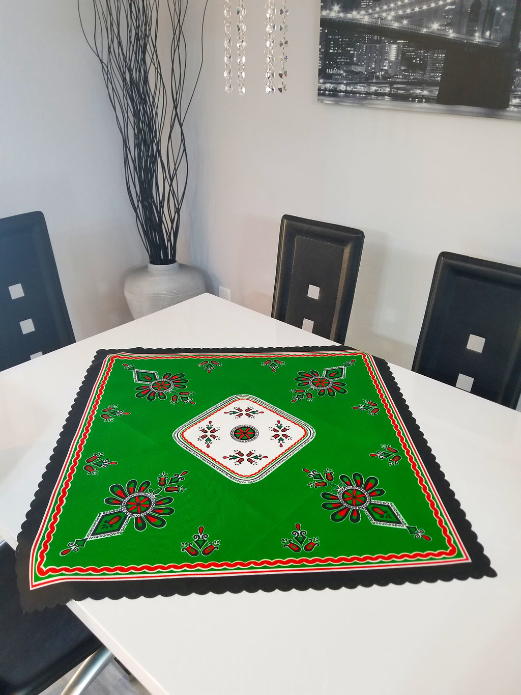 Polish Highlander Parzenica Design Square Table Topper