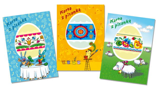 Polish Easter Cards with Easter Egg Wrap, Set of 3
