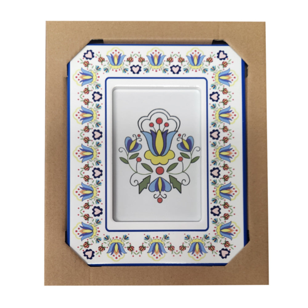 Polish Kashubian Folk Art Ceramic Picture Frame