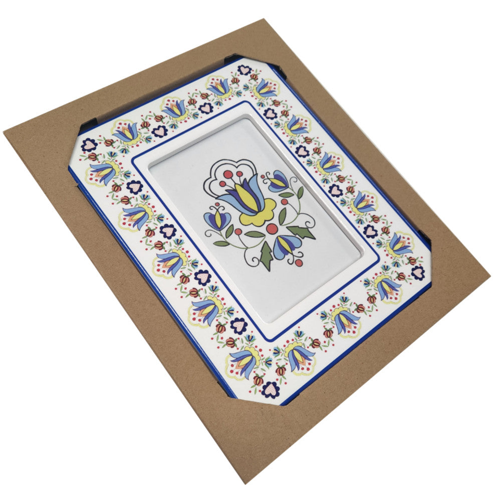 Polish Kashubian Folk Art Ceramic Picture Frame
