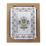 Polish Kashubian Folk Art Ceramic Picture Frame