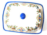 Polish Kashubian Folk Art Ceramic Butter Dish