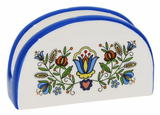 Polish Kashubian Folk Art Small Ceramic Napkin Holder