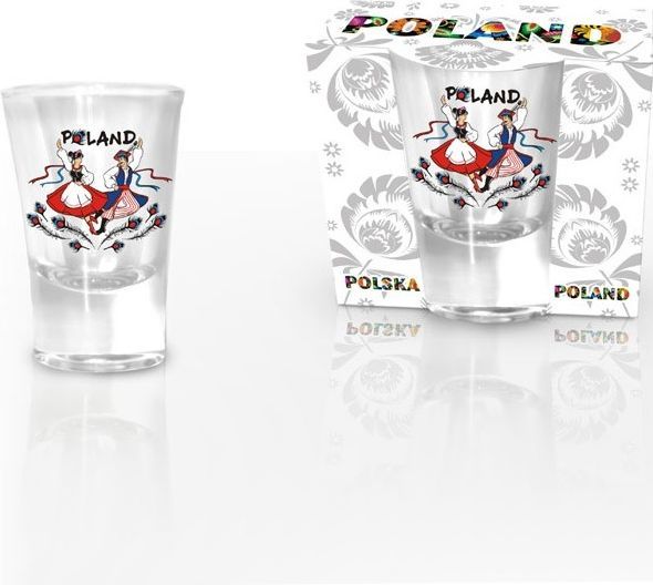 Poland Folk Art Krakow Dancers Souvenir Shot Glass in Box