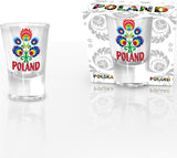 Poland Folk Art Flower Souvenir Shot Glass in Box
