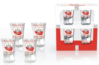 Polish Eagle Poland Shot Glasses, Set of 4 (Map)