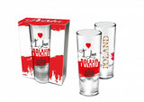 I Love Poland Eagle Tall Shot Glass in Box