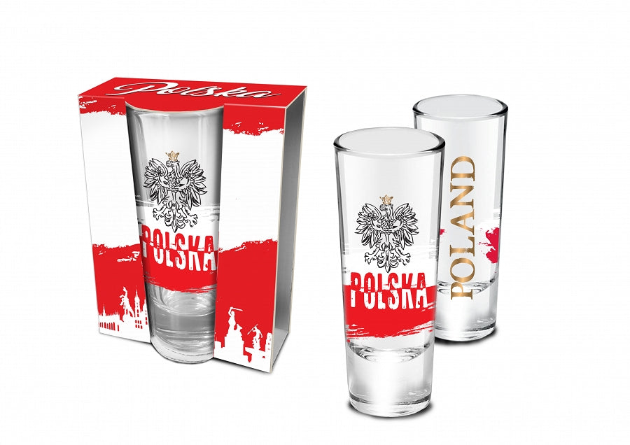 Polish Eagle POLSKA Tall Shot Glass in Box