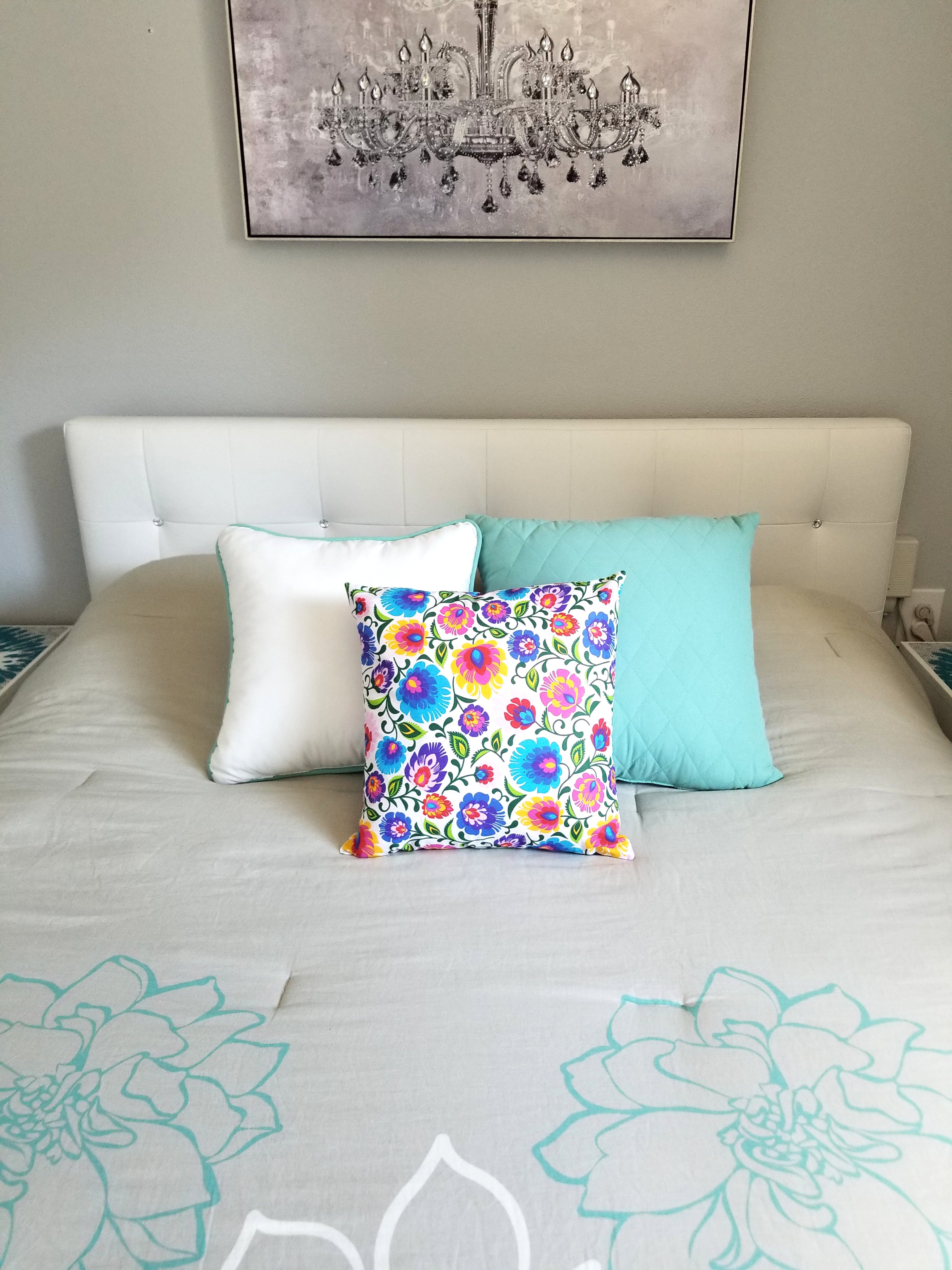 Polish Lowicz Folk Art Accent Pillow Case