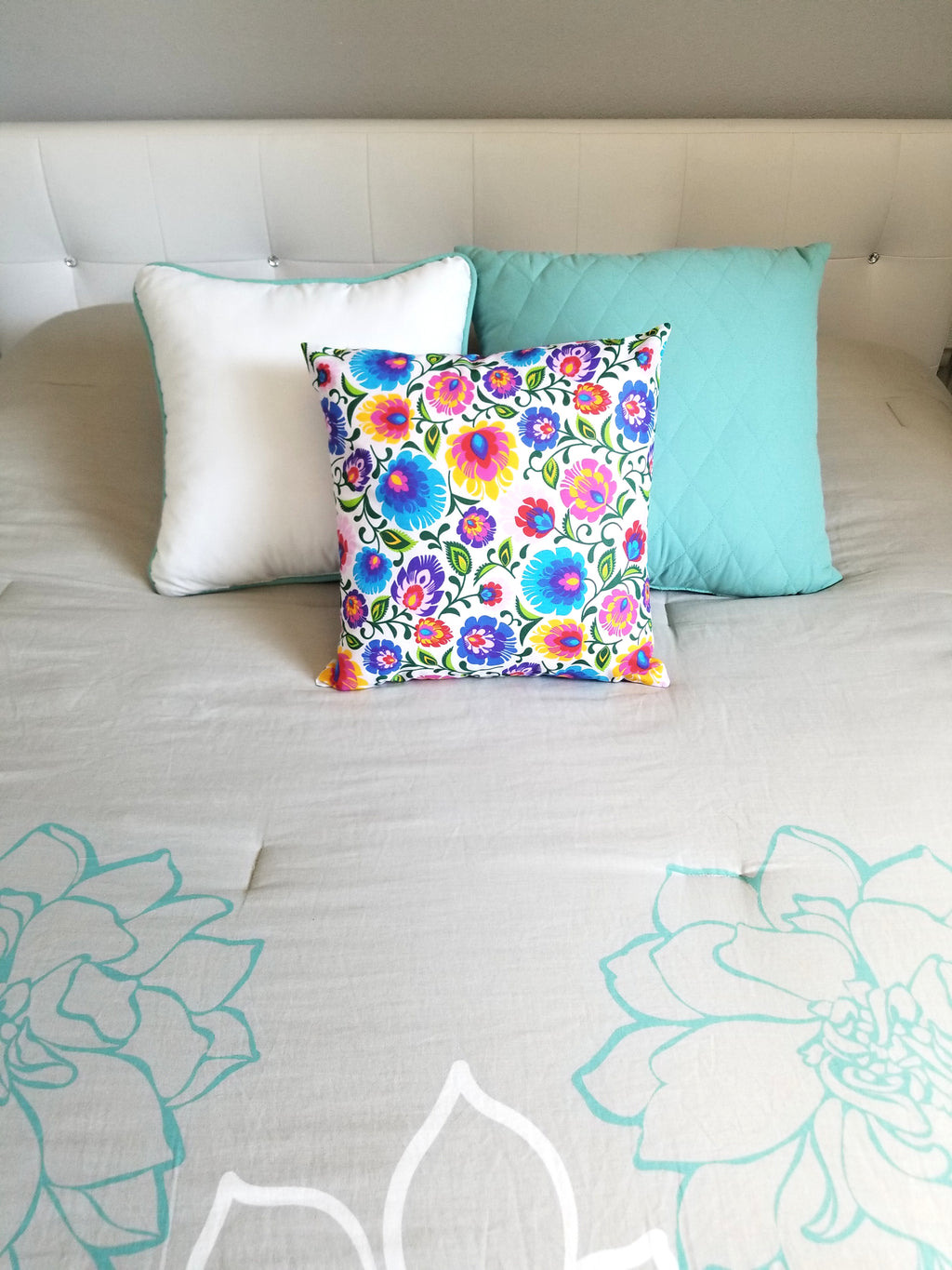 Polish Lowicz Folk Art Accent Pillow Case