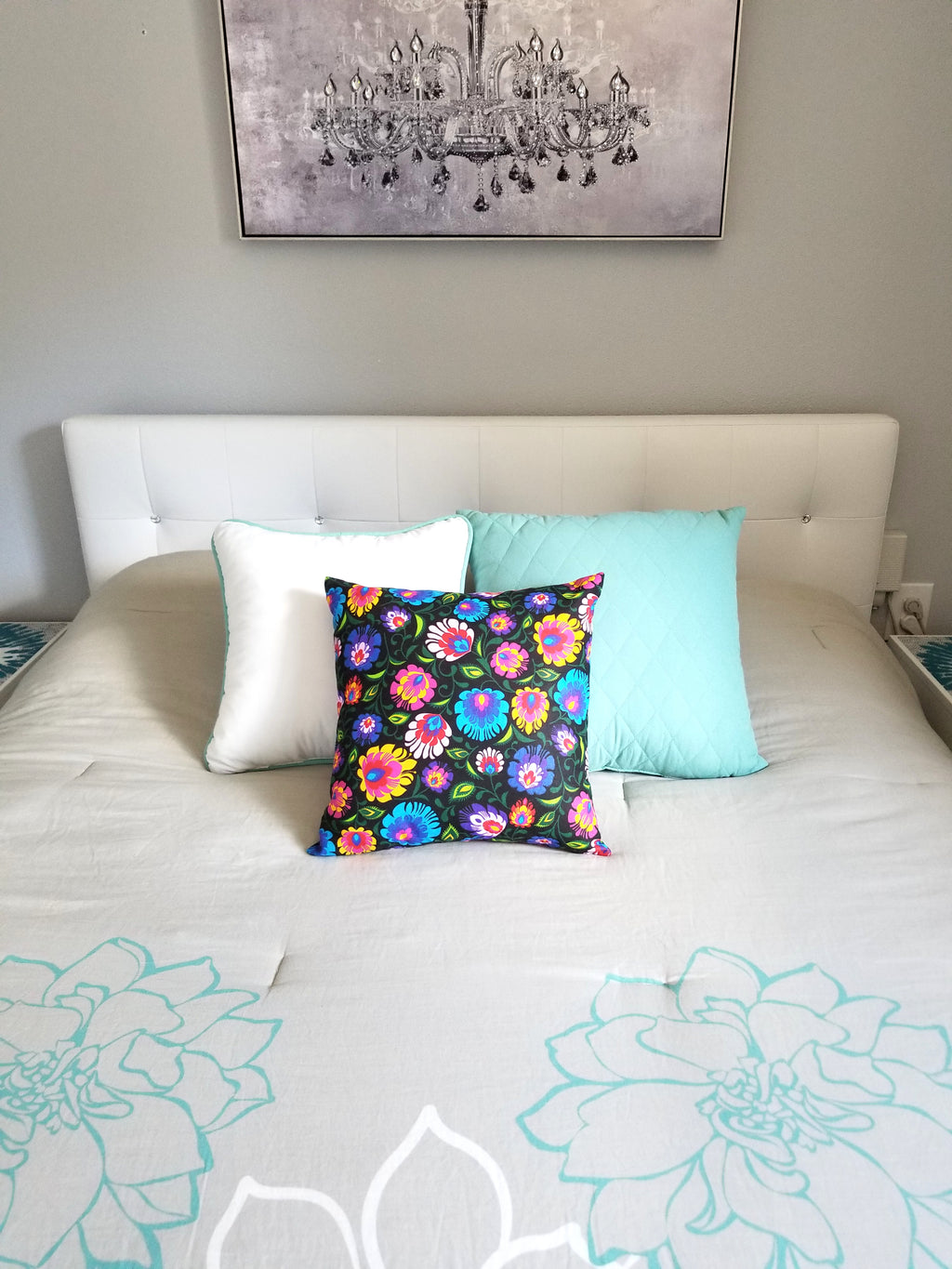 Polish Lowicz Folk Art Accent Pillow Case