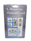 Polish Kashubian Folk Art Magnets, Set of 6
