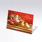 Mixed Polish Easter Greeting Cards with Glitter, Set of 6