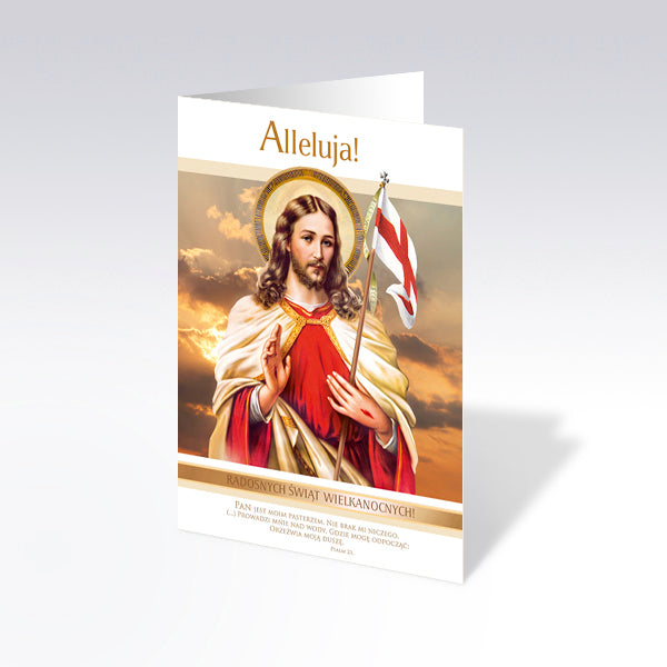 Mixed Polish Easter Greeting Cards with Glitter, Set of 6