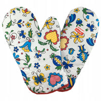 Polish Folk Art Kashubian 2 Oven Mitts