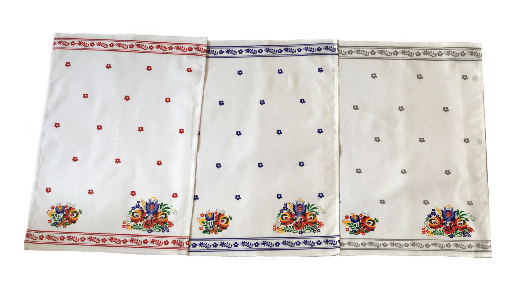Polish Folk Art Set of 3 Kitchen Towels in Box (Traditional Folk)